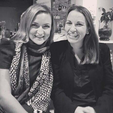 A photo of the founders of Ironbark Marketing. From left to right, Hannah Frankish and Emelia Chalker